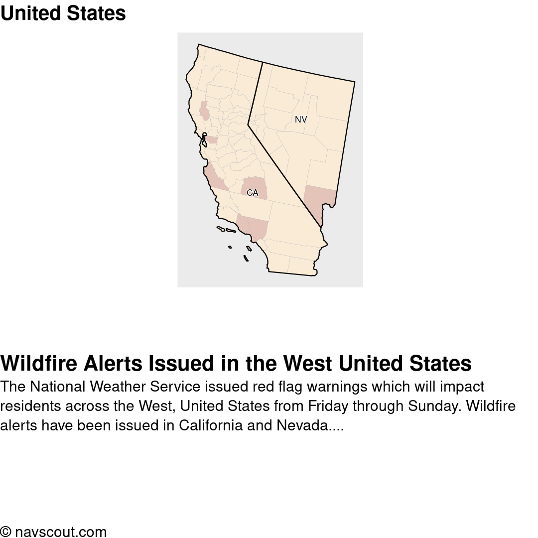 Red Flag Warnings Issued Across The West As Wildfire Alerts Hit ...