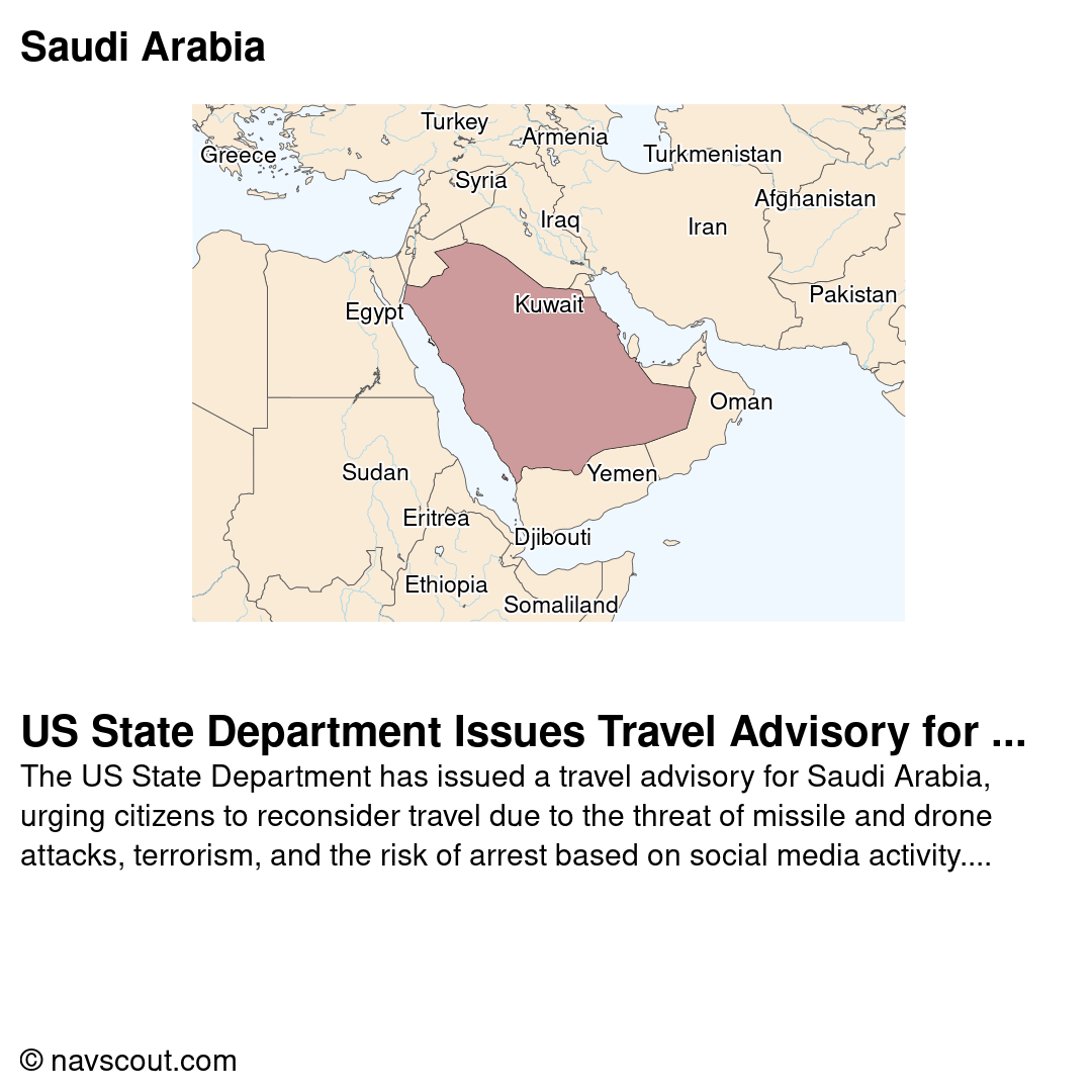 us department of state travel advisory saudi arabia